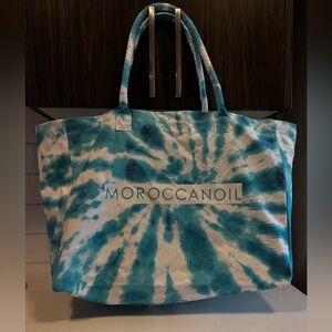 Moroccanoil Blue and White Tie-Dye Tote